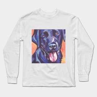 Labrador Retriever Dog Bright colorful pop dog art Long Sleeve T-Shirt